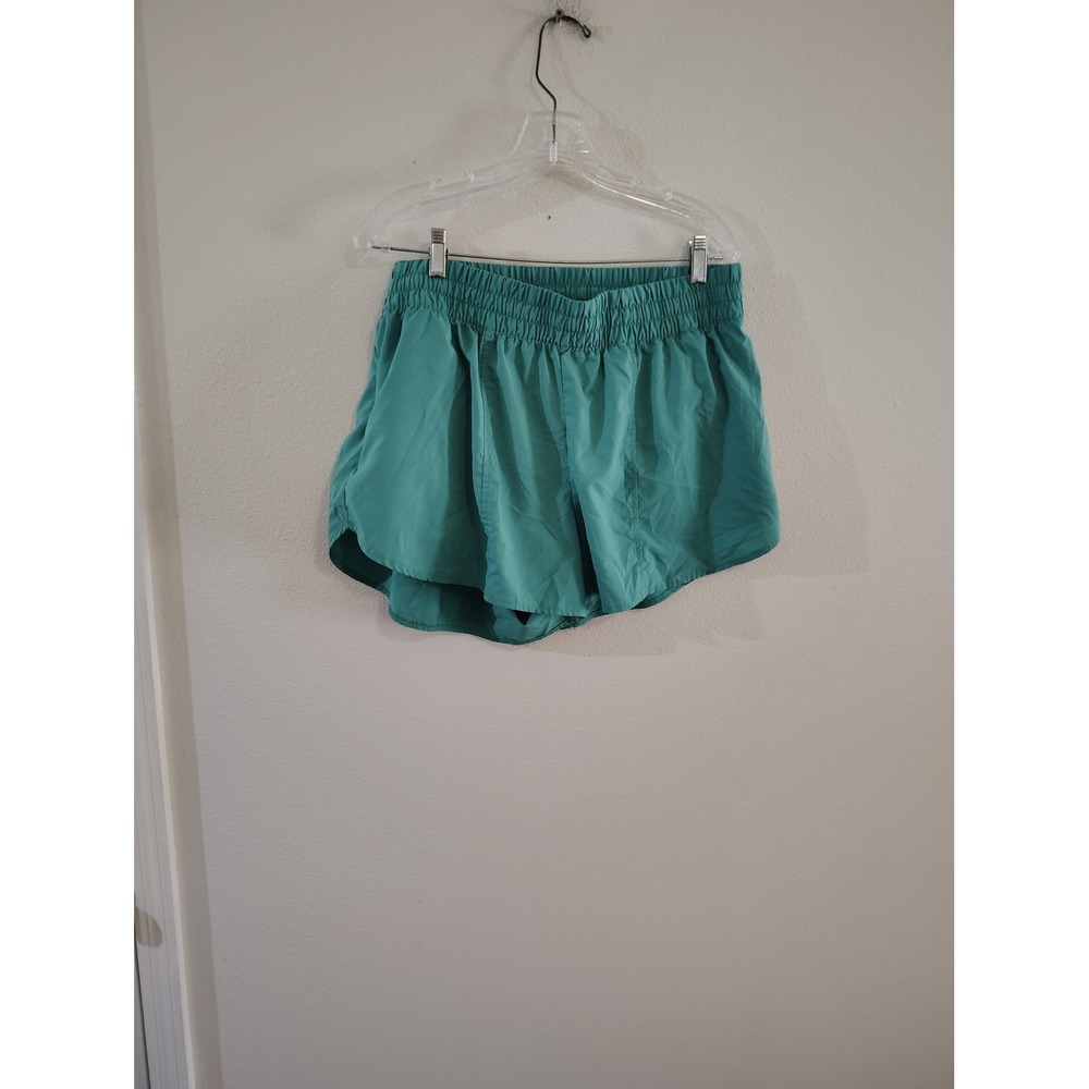 All in Motion Teal Green Smocked Waist Athletic Shorts XXL Running Gym Workout